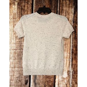 Everlane The Cashmere Sweater Tee Short Sleeve Size XS Cream Confetti worn twice